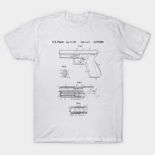 Glock Handgun Patent (black) T-Shirt